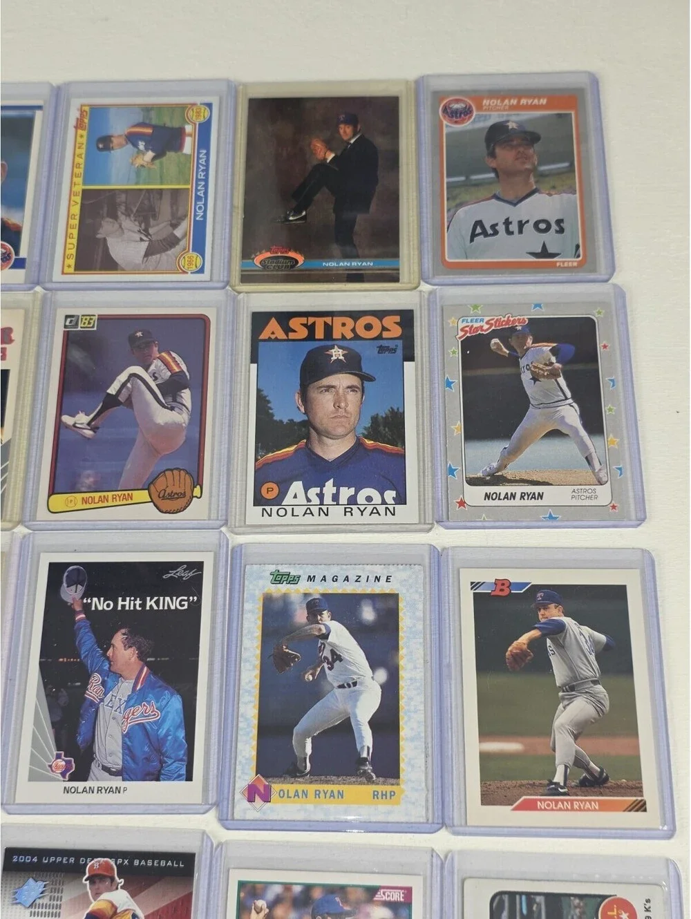 Huge Nolan Ryan Lot W/2008 Donruss Threads Diamond Kings Game-Worn Patch #/50 SP